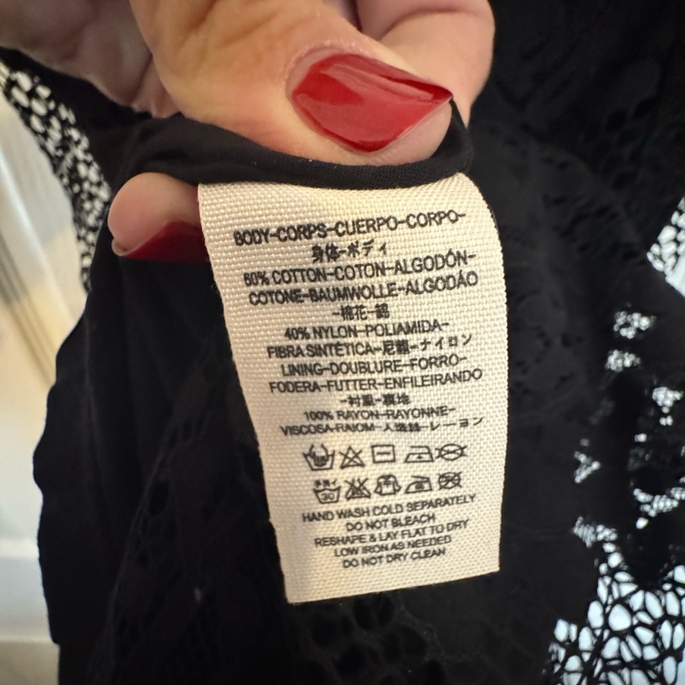 Anthropologie Free People Black Lace Versatile Dress - Picture 5 of 8